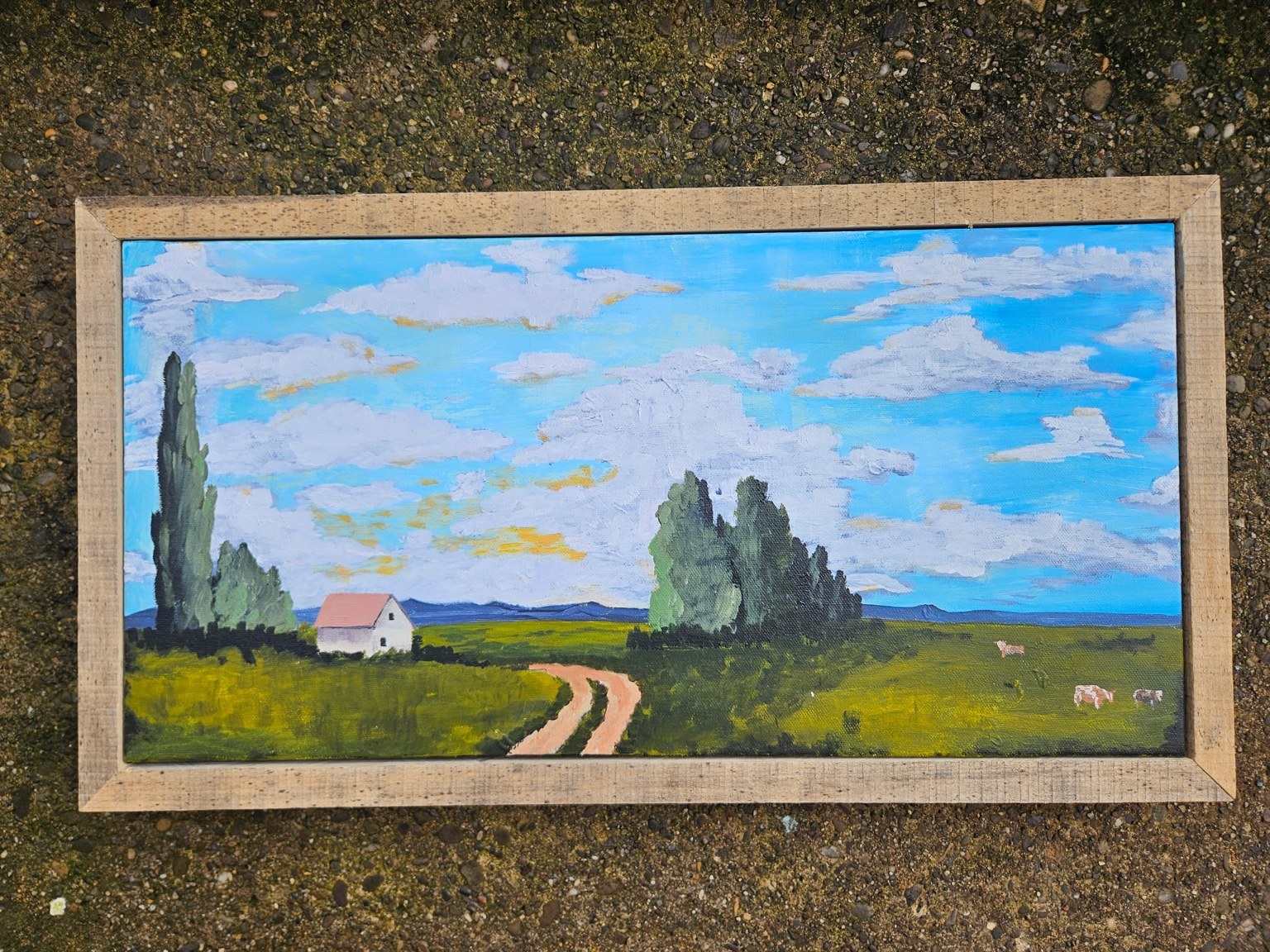 Country landscape painting by Amber Thaman